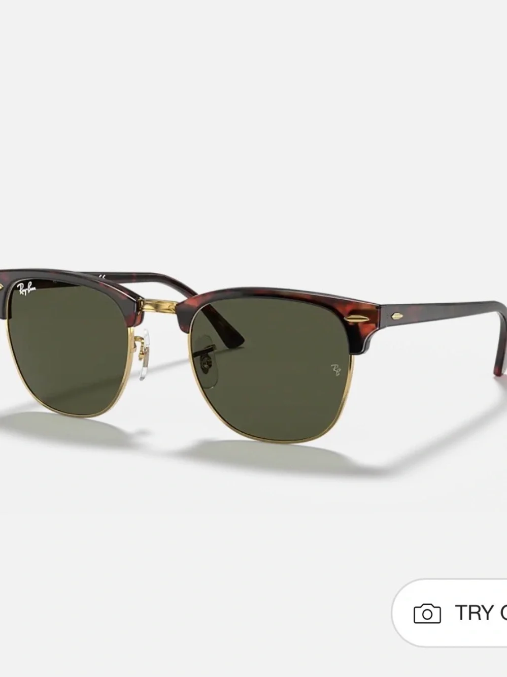 Ray-Ban Clubmaster Sunglasses - Tortoise Frame with Green Lenses